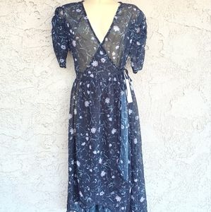On the Road... Small Women's Black Seethru Rope Dress.